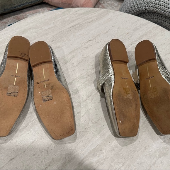 Chic Silver Metallic Flats with Bow - Picture 2 of 2